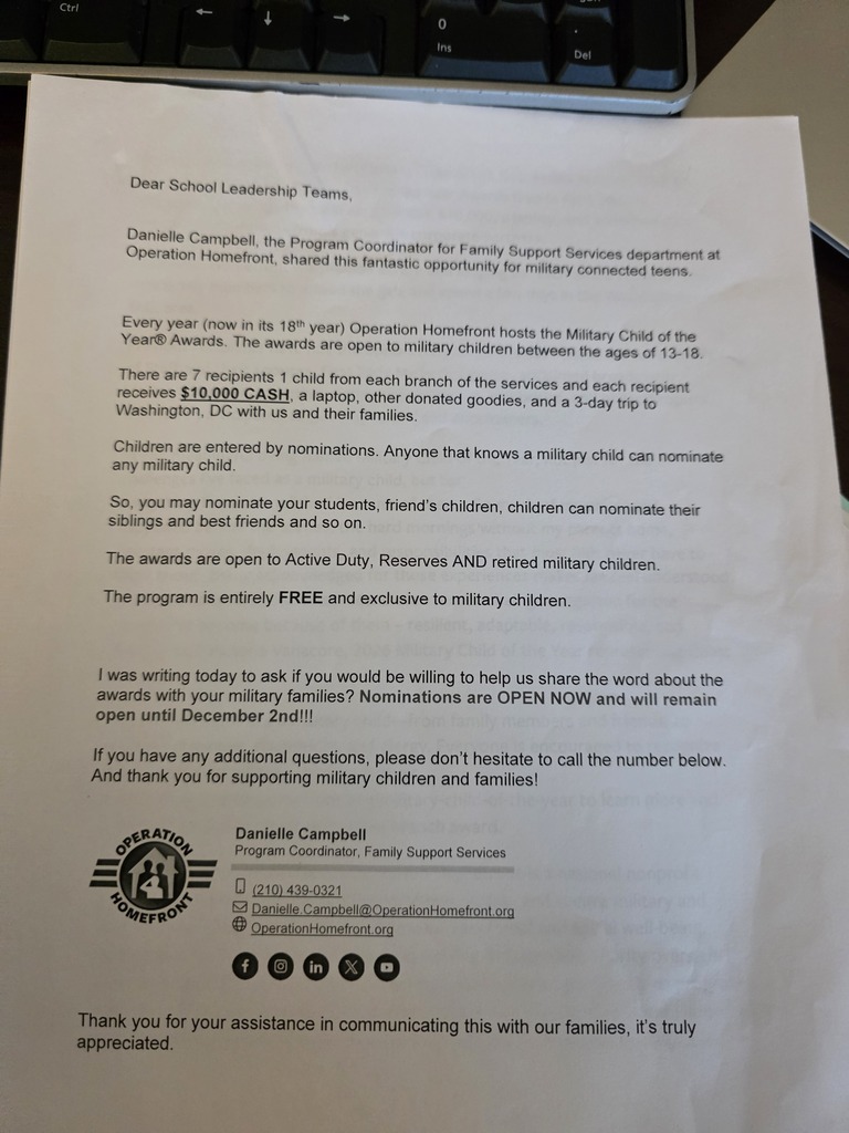 Operation Homefront Military Child 1