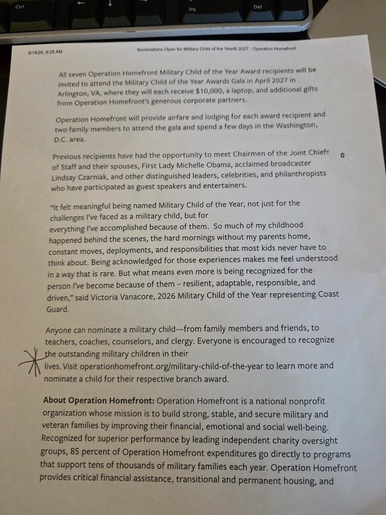Operation Homefront Military Child 2