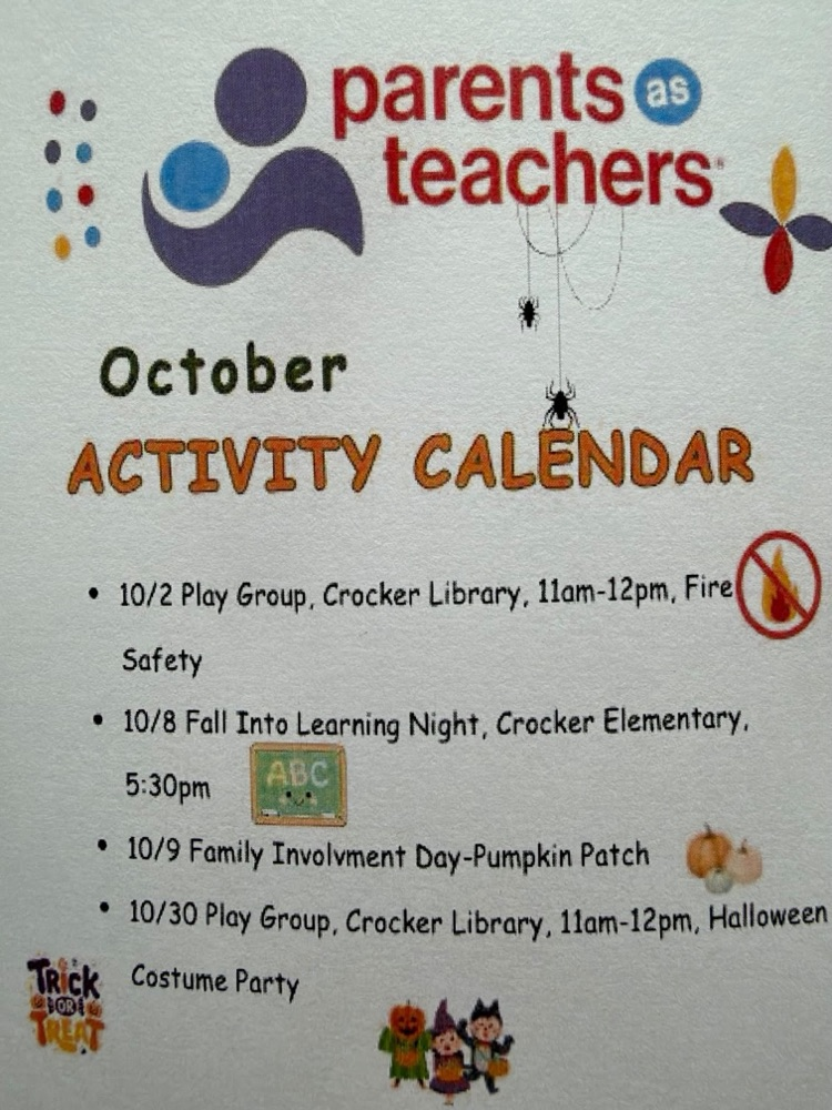 PAT October Activity Calendar