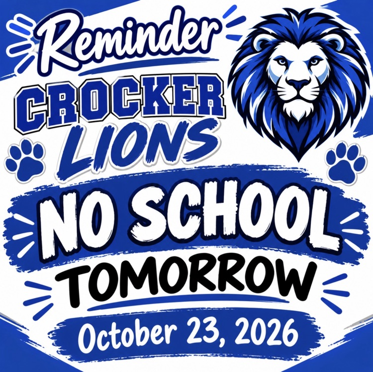 Reminder NO SCHOOL