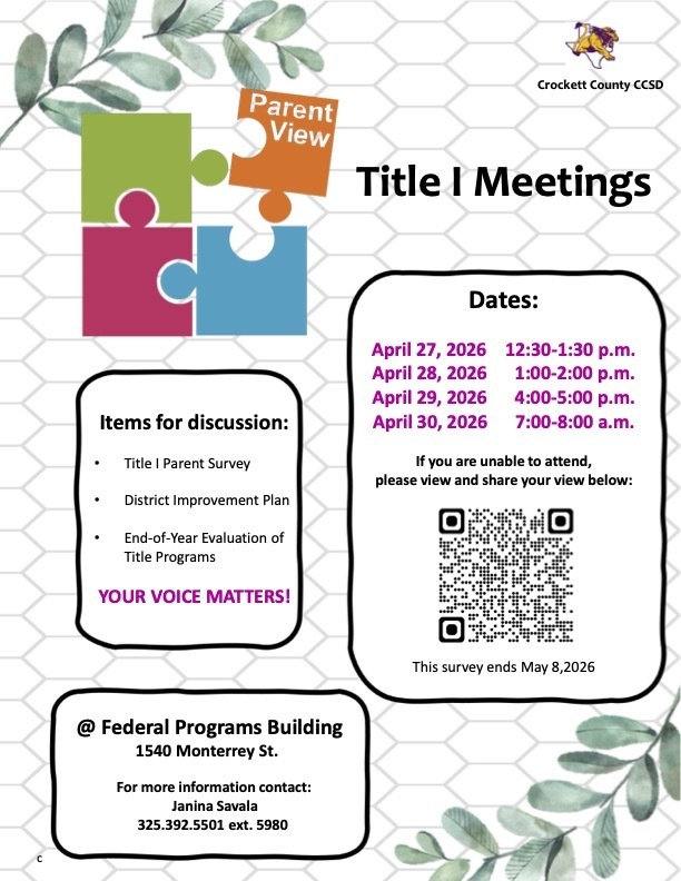 Title I Parent Input survey