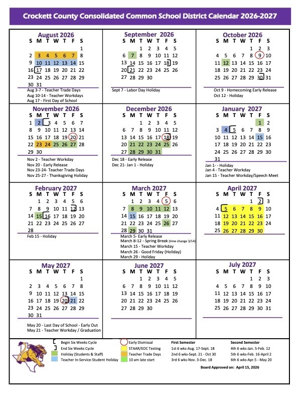 2026-27 School Calendar