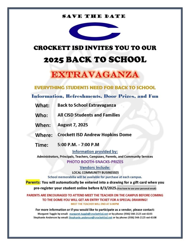 Back to School/Meet the Teacher Aug 7,  2025