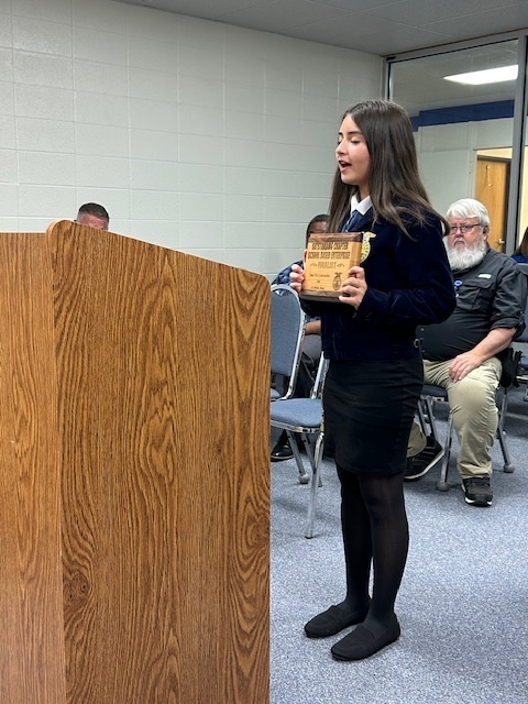 Crockett FFA recognized  at the board meeting August 18, 2025.