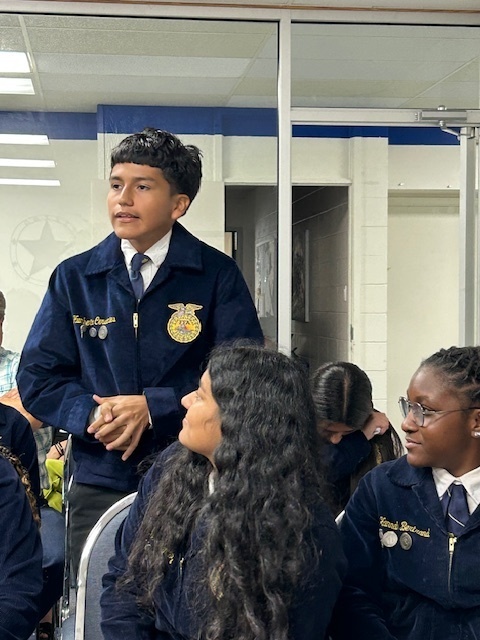 Crockett FFA recognized  at the board meeting August 18, 2025.