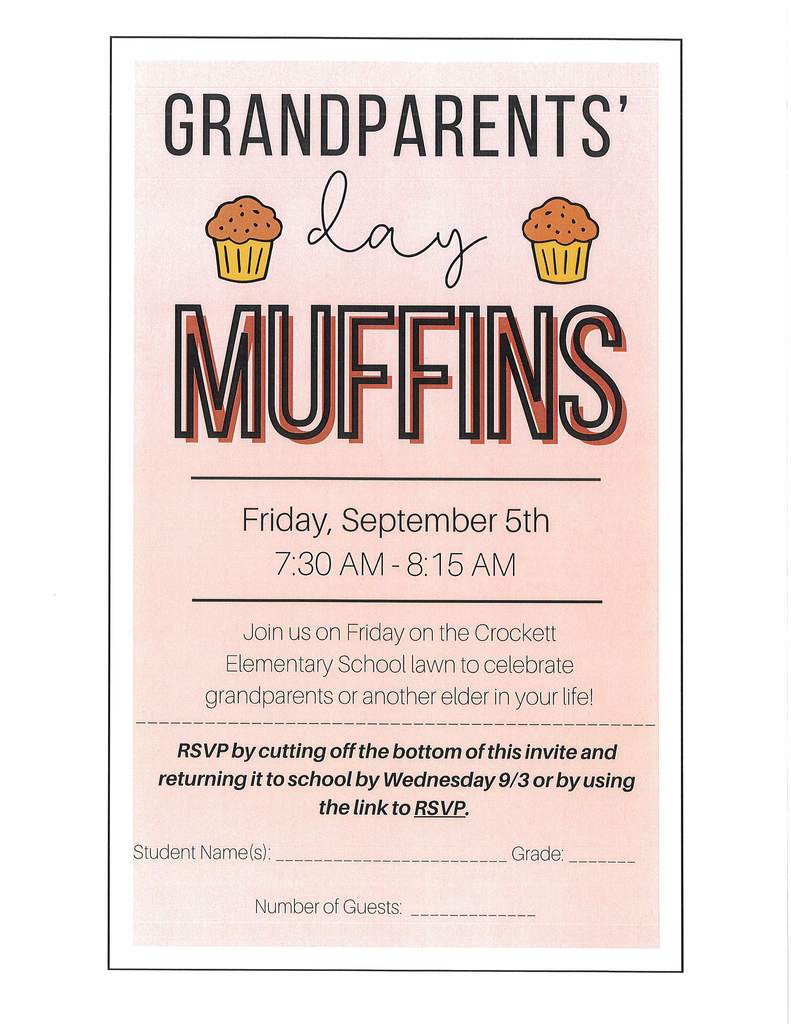 Grandparents Day Muffins at the Elementary September 5, 2025