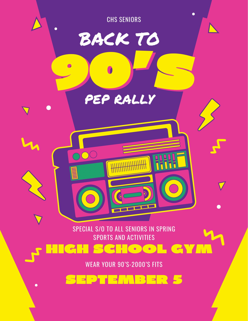 🎉 Get Ready to Rally! Crockett High School's first Pep Rally of the year kicks off on Friday, September 5, 2025, at 3:30 PM in the school gym. Come show your school spirit and help us fire up the season!