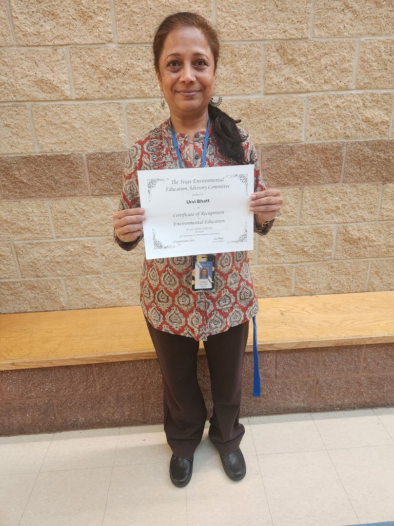 Congratulations to Ms. Bhatt!
