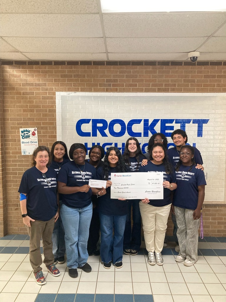 The National Honor Society received a grant from Carter BloodCare for meeting their blood drive quotas for the 2024-2025 school year.  Way to Go NHS!