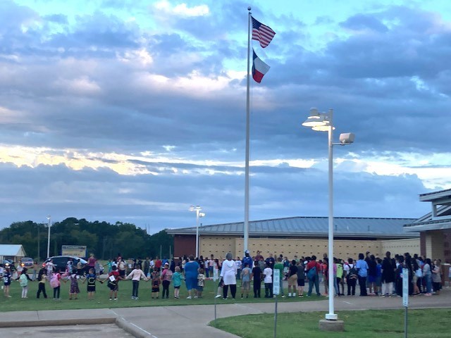 What an incredible turnout for See You at the Pole this morning at Crockett ISD