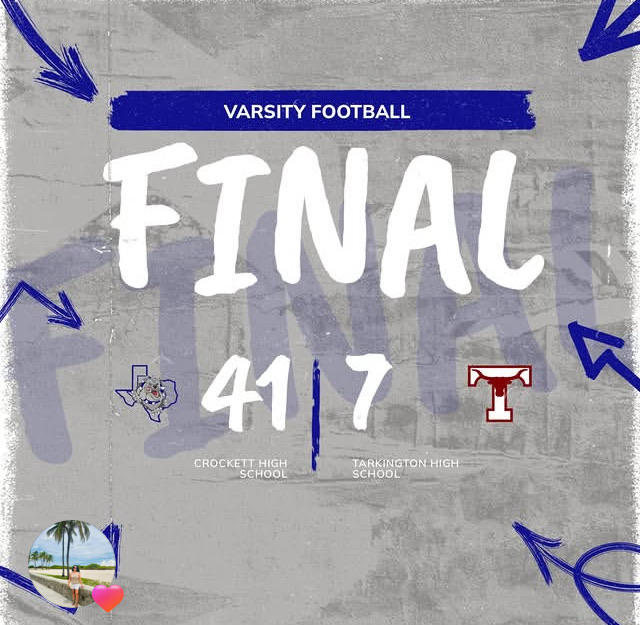 Bulldogs ran the show last night! 🐾 Crockett High stomped Tarkington with a 41–7 blowout. That’s how Friday night football is done! 