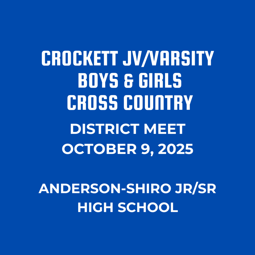 🏃♂️🏃♀️ Crockett Cross Country – District Meet! Our JV and Varsity Boys & Girls teams are headed to compete! 📅 Thursday, October 9, 2025 📍 Anderson-Shiro Let’s cheer on our Bulldogs as they race toward victory at the District Meet! 💙🐾 #CrockettISD #CrossCountry #BulldogPride #DistrictMeet