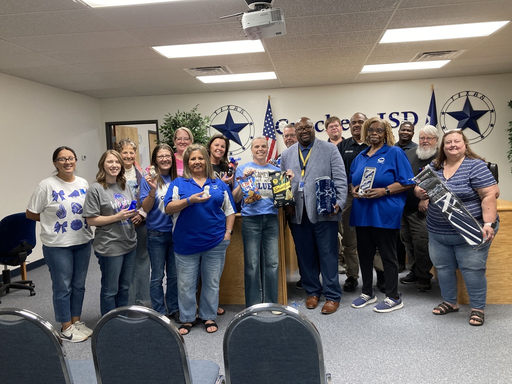 🎉 Today we celebrated National Boss's Day by honoring our incredible Superintendent, Mr. Miller! The Admin Staff came together to show appreciation for his leadership, dedication, and all he does for Crockett ISD. Thank you, Mr. Miller — we’re grateful for your guidance and support! 💙 #NationalBossDay #CrockettISD #ThankYouMrMiller
