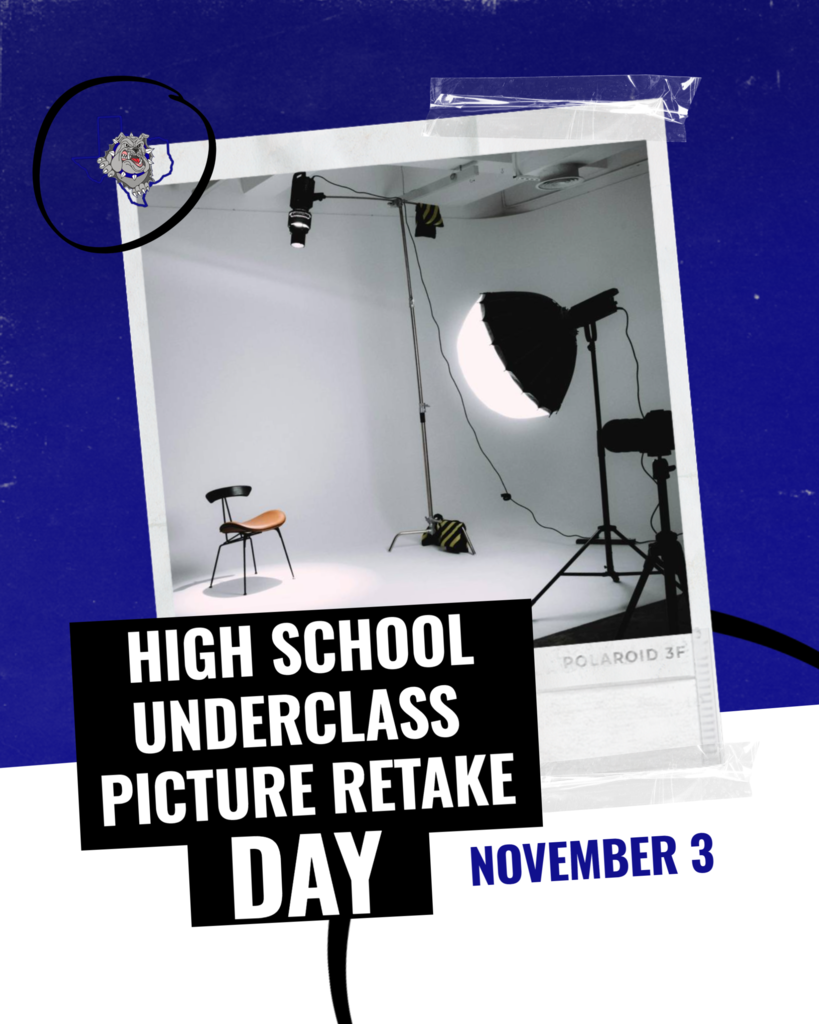 📸 Picture Retake Reminder! 📸 Crockett High School underclassmen — if you missed picture day or need a retake, mark your calendars! School picture retakes are happening on November 3. Make sure to dress your best and bring your smile!