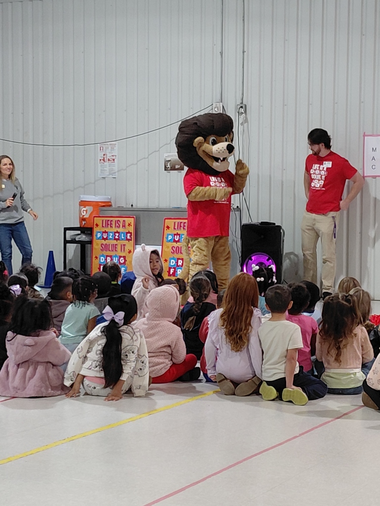 Today at Crockett Early Childhood, students got a special visit from Leo the Lion, who brought a powerful message: living drug-free is the way to be! 🛑💊  Leo inspired our young learners with:  🗣️ A fun and engaging talk about making healthy choices  🎉 Interactive activities that reinforced the importance of saying NO to drugs  ❤️ Encouragement to be brave, strong, and proud of living drug-free  Our students left feeling empowered and excited to be part of a safe, healthy community. Thanks, Leo, for helping us grow strong and smart—just like a lion!