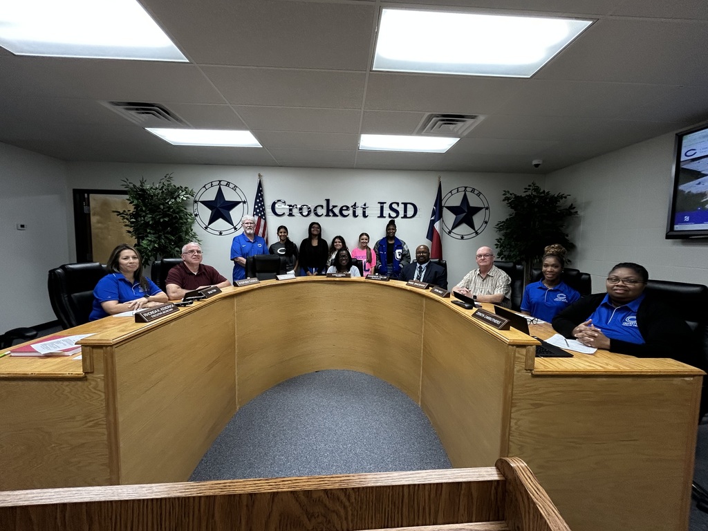 At the November 17 Board Meeting, our Volleyball and Cross Country teams were recognized for their outstanding achievements this season. 🏐🏃♀️🏃♂️ We are so proud of the hard work, dedication, and sportsmanship these student-athletes have shown. Thank you for representing Crockett ISD with pride! 💙🤍