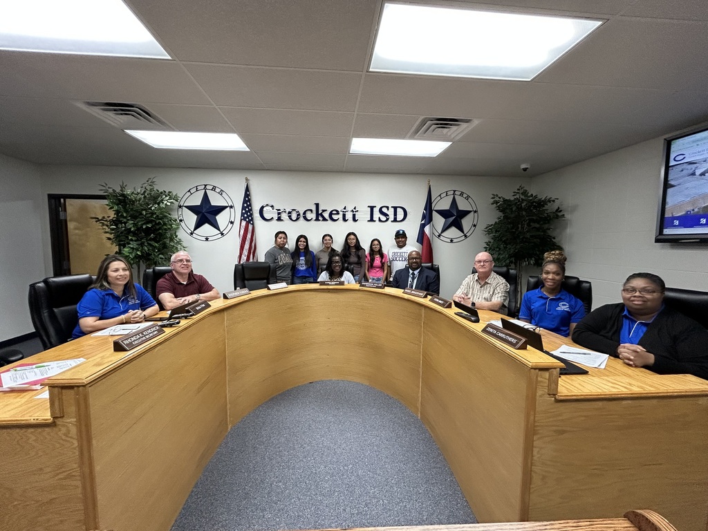 At the November 17 Board Meeting, our Volleyball and Cross Country teams were recognized for their outstanding achievements this season. 🏐🏃♀️🏃♂️ We are so proud of the hard work, dedication, and sportsmanship these student-athletes have shown. Thank you for representing Crockett ISD with pride! 💙🤍