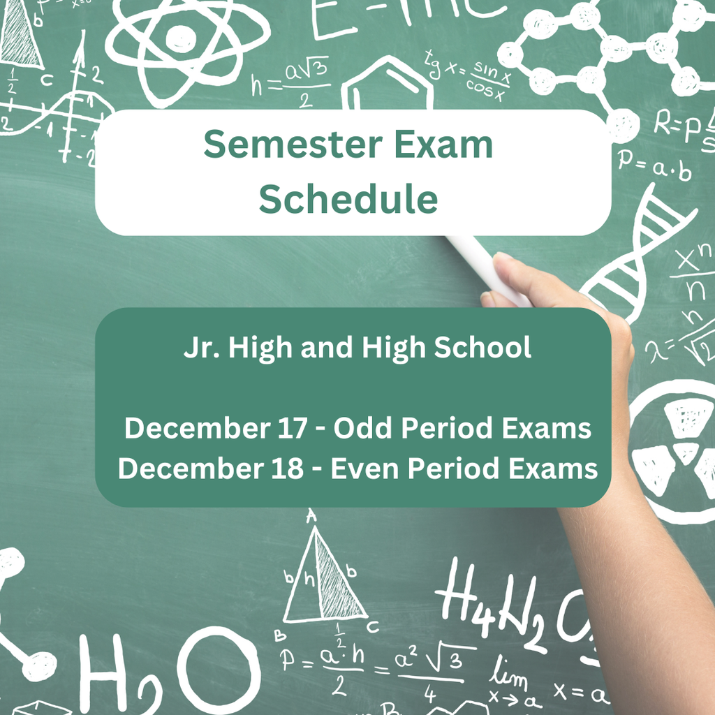 📚 Semester Exams Reminder Crockett Jr. High & High School will have Semester Exams on December 17–18.  December 17: Odd period exams  December 18: Even period exams  Good luck to all our students — you’ve got this! ✏️✨