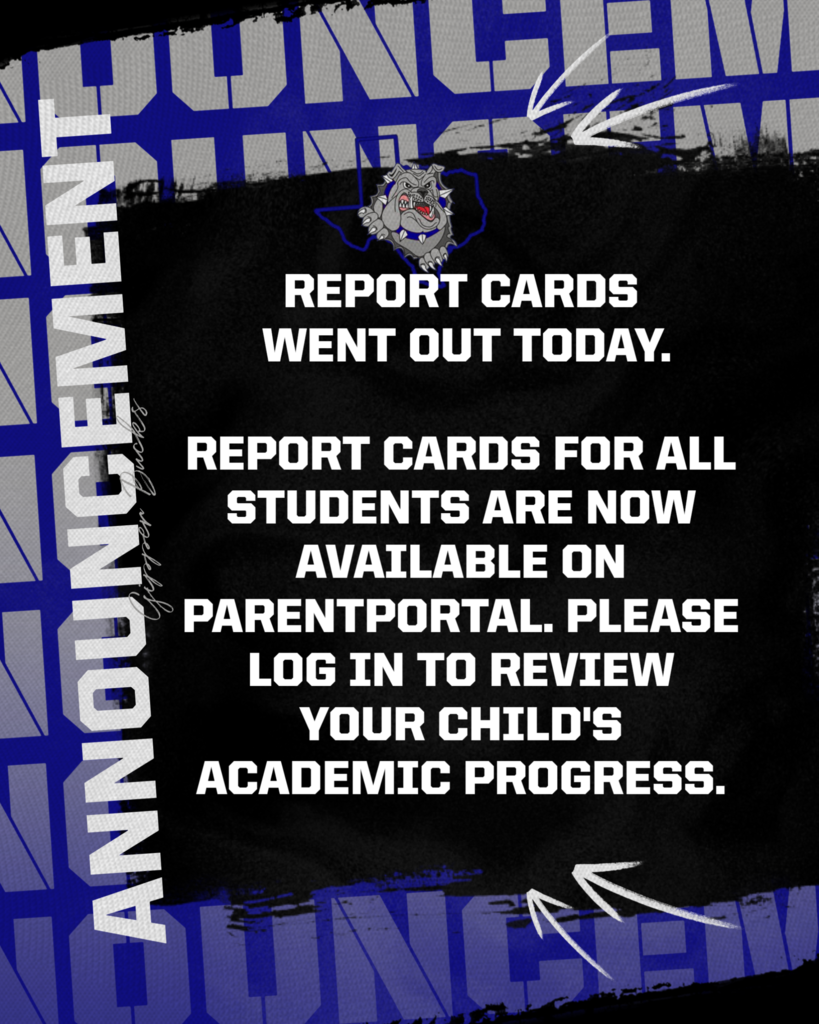 📢 Attention Parents Report Cards for all students were sent out today. They are also available now on the ParentPortal, where you can log in to review your child’s academic progress.