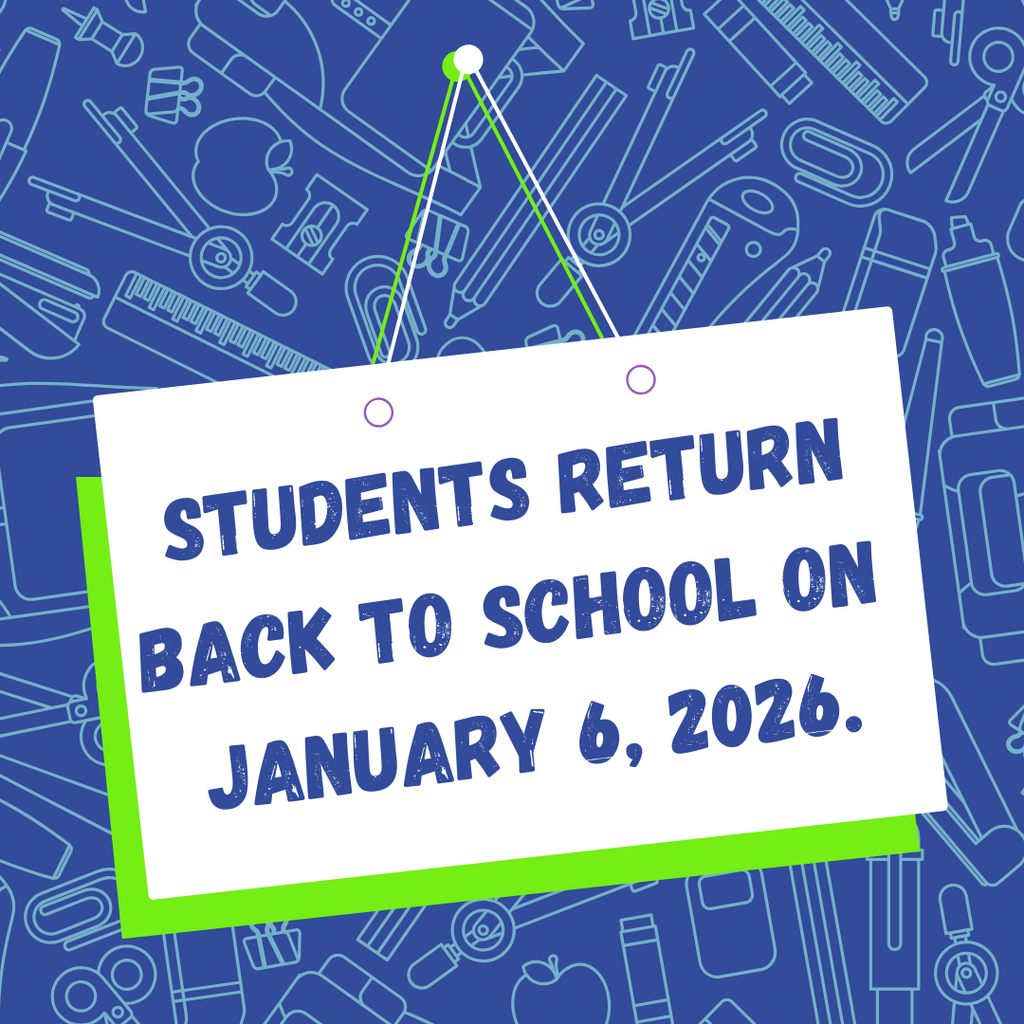 Just a quick reminder that Crockett ISD students return from break tomorrow, January 6, 2026. We hope everyone enjoyed a restful holiday and is ready for a great start to the new year!