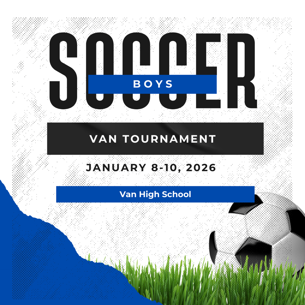 ⚽ Crockett Boys Soccer Tournament! Our Crockett Boys Soccer team will be competing in the Van Tournament from January 8–10 at Van High School. Come out and support our Bulldogs as they take on tough competition and represent Crockett with pride!