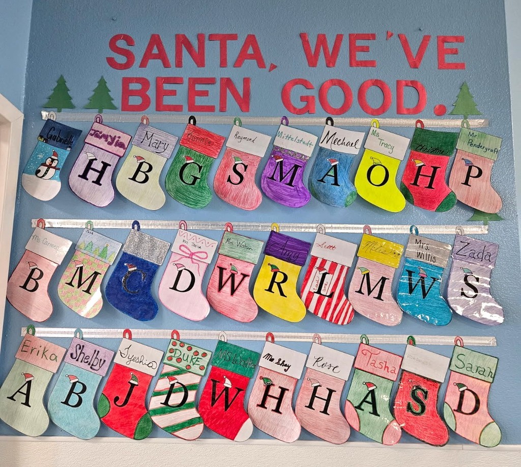 🎄✨ Holiday Fun at Crockett Early Childhood! ✨🎄 Our amazing staff got creative and designed their very own stockings this season — each one a unique masterpiece! They’re proudly hanging them up to let Santa know they’ve all been very good this year. 🎅🧦❤️  We love the holiday spirit shining through our halls!