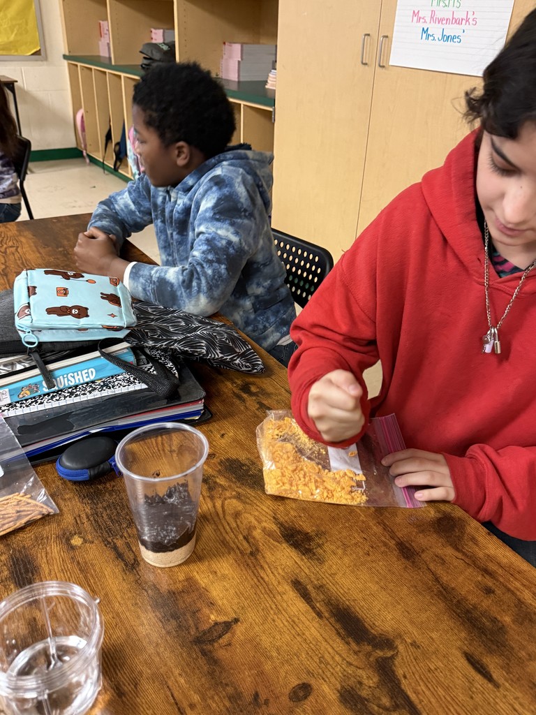 Ms. Avery‑Moscinski’s 5th Grade Science class was hard at work today!   Students built their own sedimentary rock models—layer by layer—then used a second cup to apply pressure and compact their “rocks,” just like real geological forces do over time.  Hands‑on science at its best, and a great way to see Earth’s processes in action.