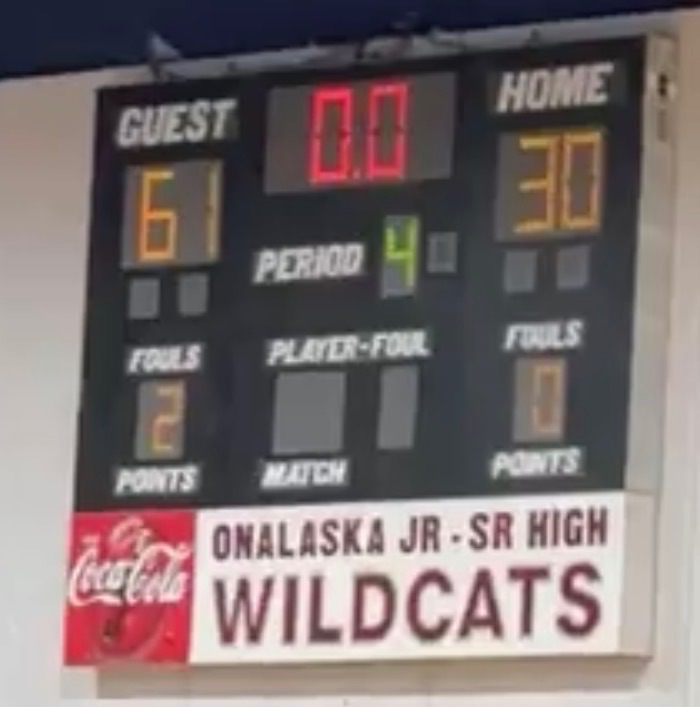 Jr High Boys Basketball win against Onalaska
