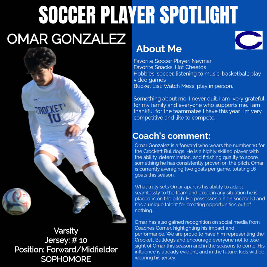 Crockett High School Soccer Player Spotlights