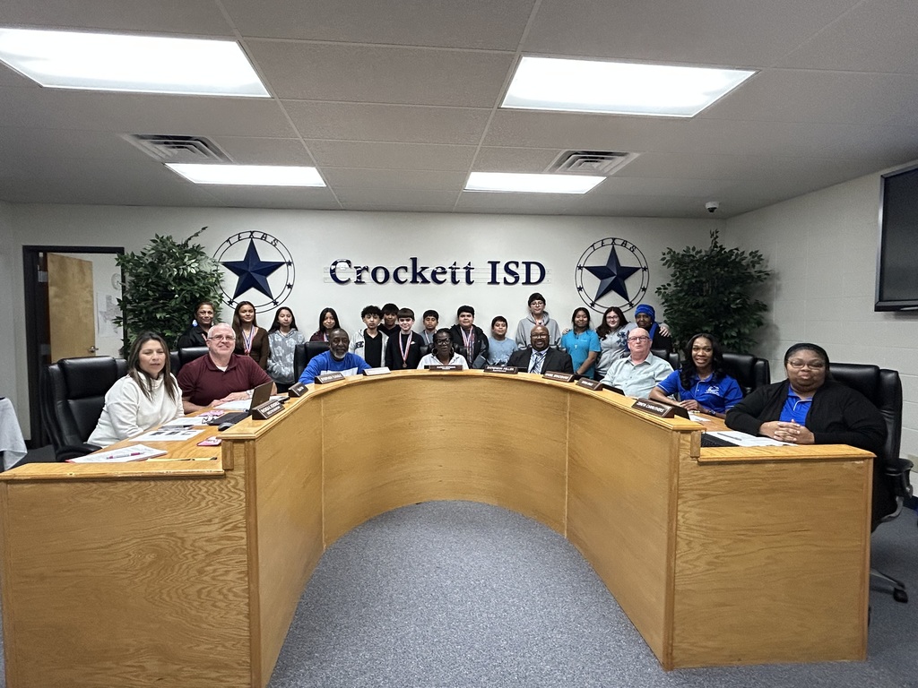 Celebrating excellence in Crockett ISD! 🌟 Last night, the Crockett ISD Board of Trustees proudly recognized our outstanding UIL and FFA students for their hard work, dedication, and achievements. Their commitment continues to make our district shine. Congratulations to all — we’re proud of you!