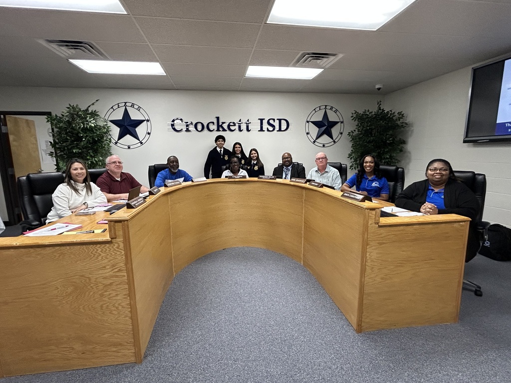 Celebrating excellence in Crockett ISD! 🌟 Last night, the Crockett ISD Board of Trustees proudly recognized our outstanding UIL and FFA students for their hard work, dedication, and achievements. Their commitment continues to make our district shine. Congratulations to all — we’re proud of you!