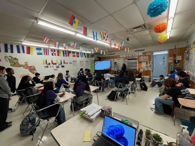 ¡Qué éxito! 🌟   The Spanish Club held its scheduled monthly meeting today. Huge thanks to our President Miriam and Vice President Aaron for leading the way and keeping the energy high!  We’ve got big things coming! 📝✨  #SpanishClub #PlanningSuccess  