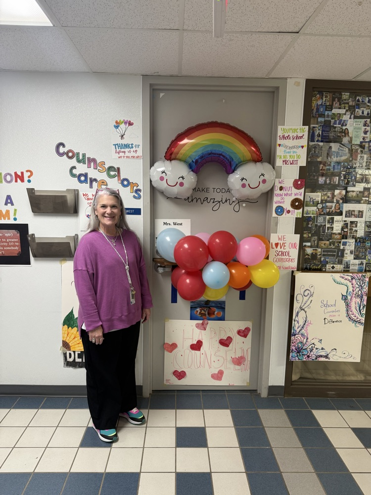 ms West was recognized for School counselors week.