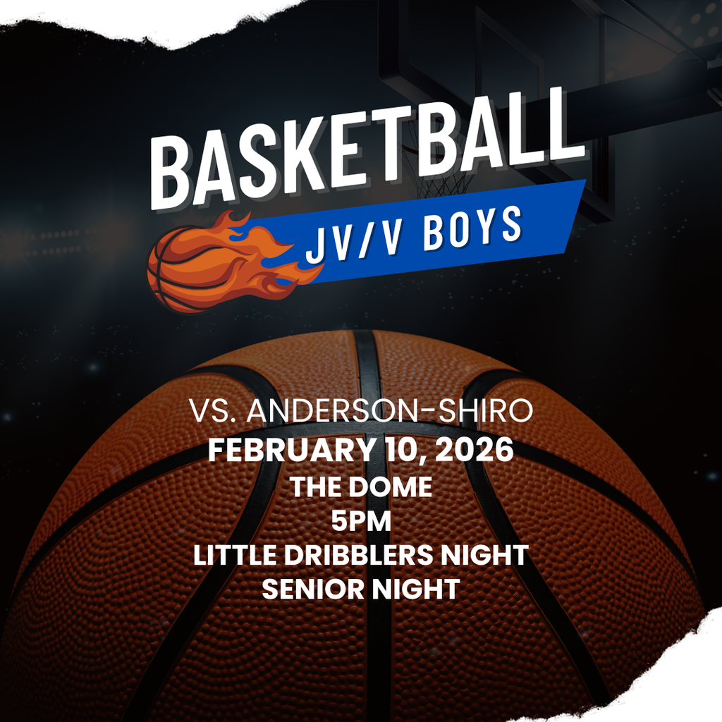 Crockett Boys Basketball will take on Anderson‑Shiro on February 10, 2026, at 4:30 p.m. at the Dome. Our Little Dribblers will also be recognized at this game, as well as our Seniors — come out and support our Bulldogs! 🏀  Any youth basketball player that wears their jersey to the game will get free admission.