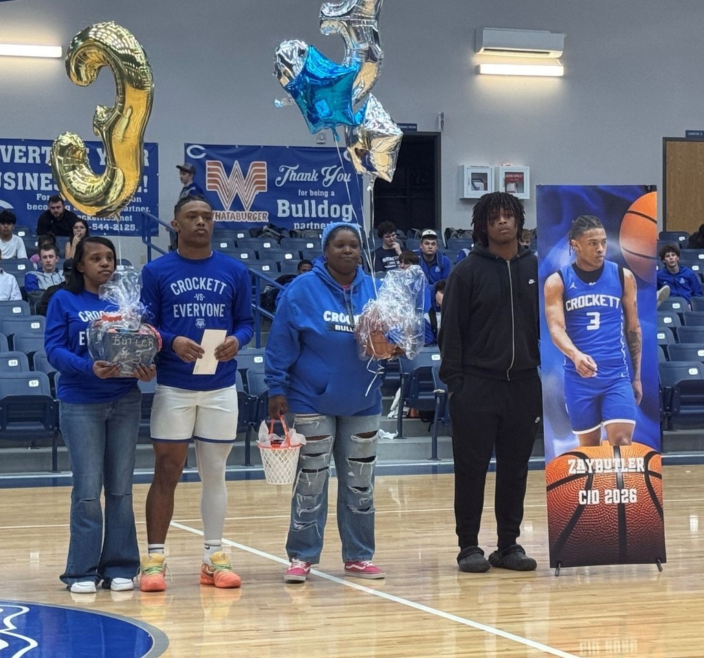Crockett ISD proudly celebrated Senior Night as we honored our senior cheerleaders, Lady Bulldogs, and Bulldog basketball players. These students have dedicated countless hours to representing our school with pride, hard work, and Bulldog spirit, and we are grateful for the leadership and commitment they have shown both on and off the court.  Thank you to our seniors and their families for the sacrifices and support that helped make these years so special. Once a Bulldog, always a Bulldog.