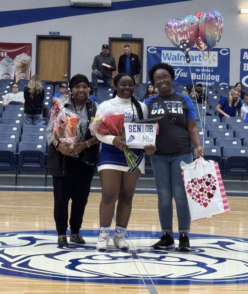 Crockett ISD proudly celebrated Senior Night as we honored our senior cheerleaders, Lady Bulldogs, and Bulldog basketball players. These students have dedicated countless hours to representing our school with pride, hard work, and Bulldog spirit, and we are grateful for the leadership and commitment they have shown both on and off the court.  Thank you to our seniors and their families for the sacrifices and support that helped make these years so special. Once a Bulldog, always a Bulldog.