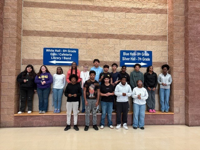 Crockett Jr. High 8th Grade Honor Roll and Perfect Attendance 