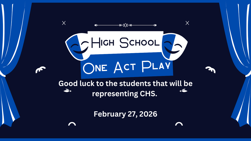 Crockett ISD wishes the best of luck to our High School students as they take the stage for the One Act Play on February 27, 2026! We’re proud of your hard work, dedication, and creativity. Go Bulldogs—shine bright!