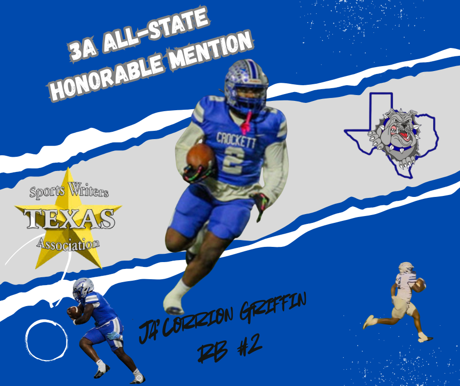 🎉 Congratulations, Jacorian Griffin! 🎉 We are incredibly proud of you for earning Texas Sports Writers 3A All-State Honorable Mention RB. Your hard work, talent, and dedication continue to shine. Keep pushing, keep grinding, and keep making us proud!