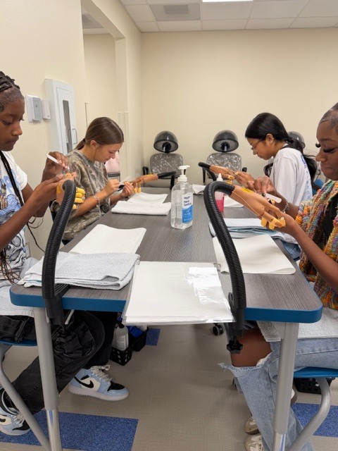 Our Cosmetology Intro students are hands‑on and leveling up. Today they demonstrated the full pre‑service, basic manicure, and post‑service procedures like pros in the making.