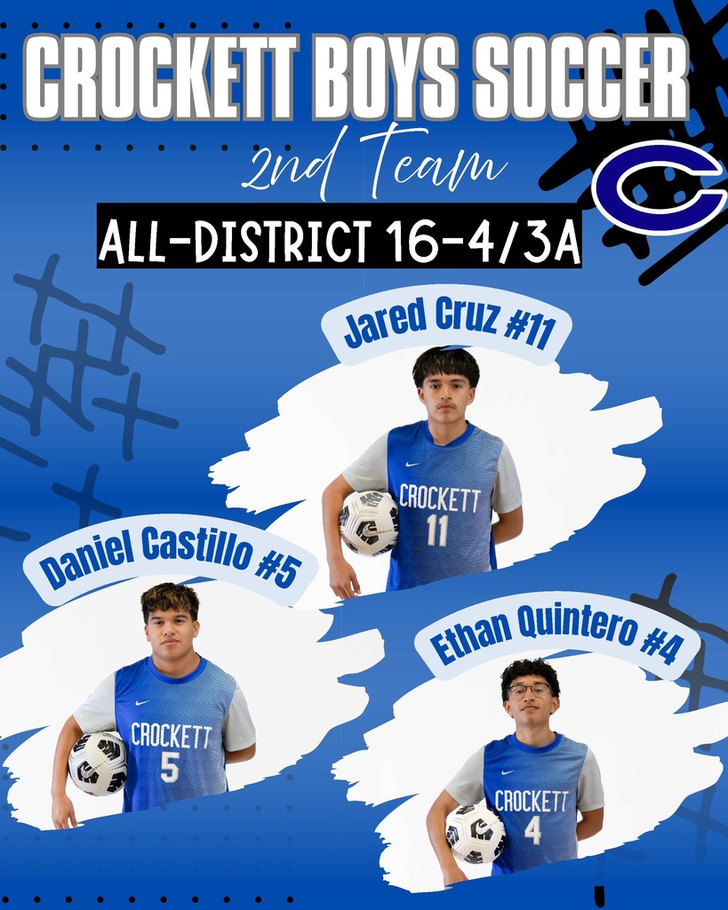 Crockett High School is shining bright today — huge shoutout to our Soccer Superlatives! ⚽️🔥 Your hard work, hustle, and heart put you at the top of the game. So proud of every one of you. 