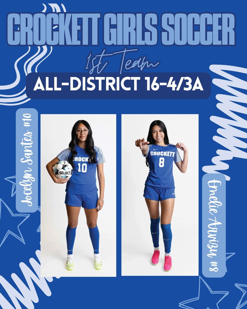 Crockett High School is shining bright today — huge shoutout to our Girls Soccer Superlatives! ⚽️🔥 Your hard work, hustle, and heart put you at the top of the game. So proud of every one of you. 
