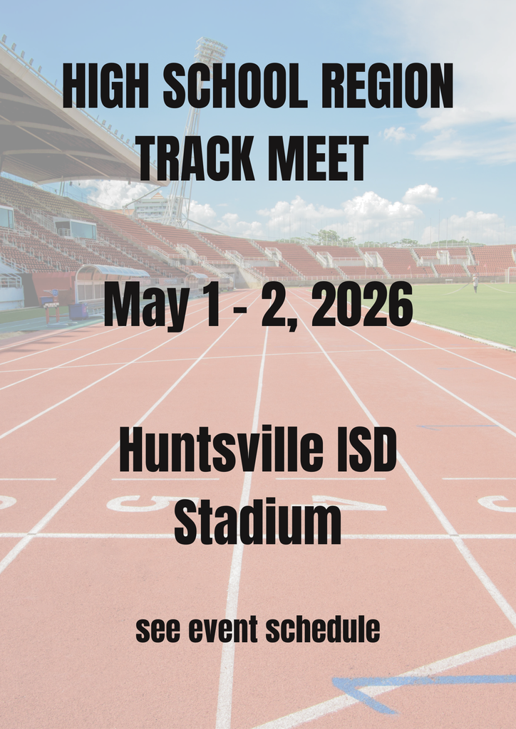 Wishing the very best to our Crockett Track Regional Qualifiers as they compete at the Regional Meet on May 1–2, 2026 at Huntsville ISD Stadium. We’re so proud of your dedication and the example you set. Go Bulldogs!