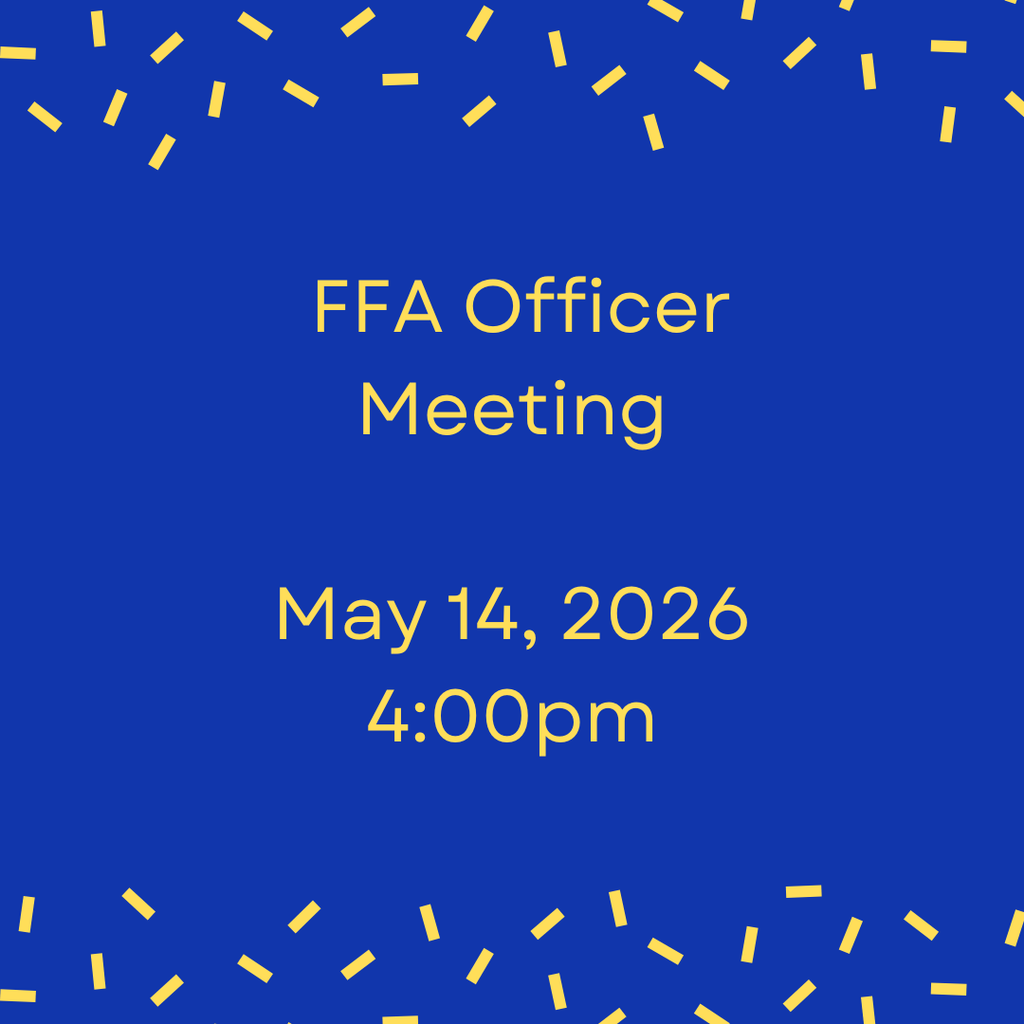 Crockett FFA Officer Meeting May 14, 2026 at 4pm