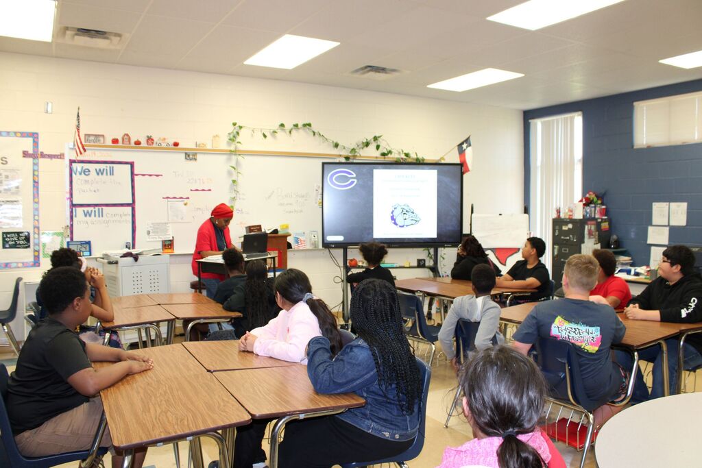 Crockett 5th graders stopped by Crockett Jr. High today to get a first look at life as future 6th graders. Big smiles, big energy, and an even bigger year ahead.