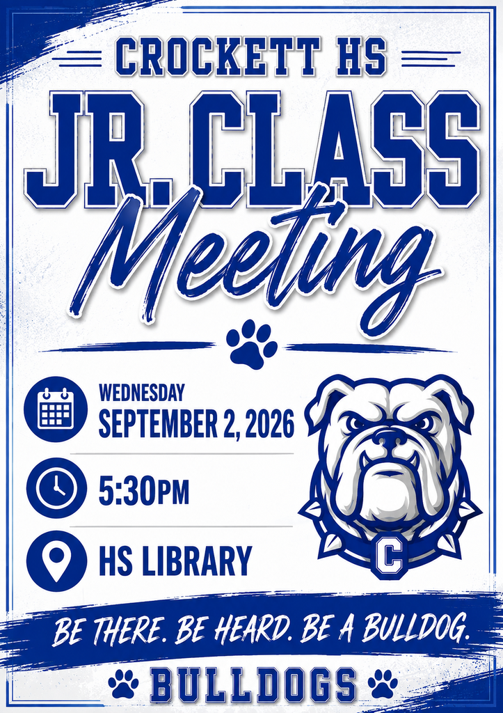 Attention CHS Jr. Class there will be a Class Meeting on September 2, 2026 at 5:30pm in the CHS Library.