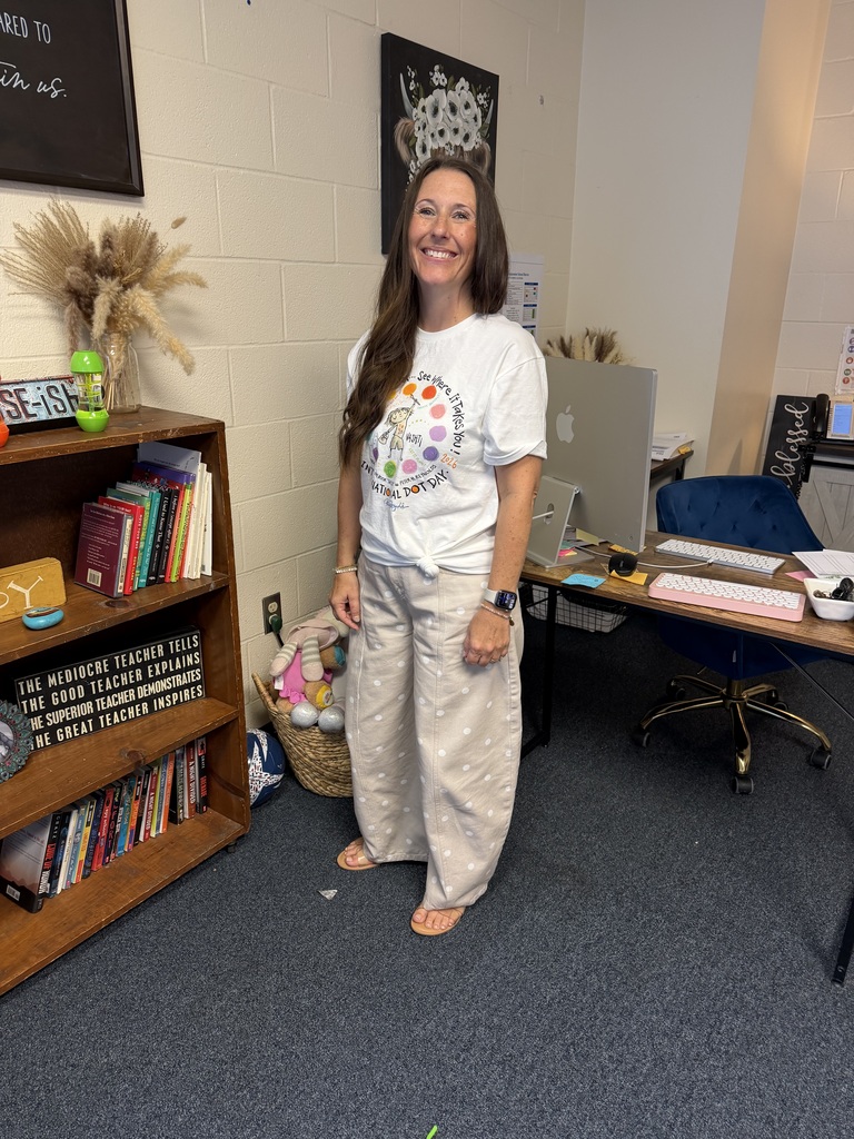 Crockett Elementary is celebrating Dot Day!   Our staff joined in on the fun with activities that highlight creativity, collaboration, and courage. Inspired by the story “Dot!”, Dot Day reminds us all to be brave enough to leave your mark.
