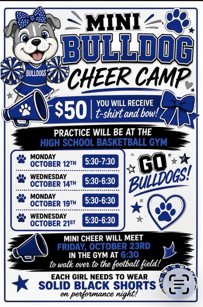 mini Bulldog Cheer Camp