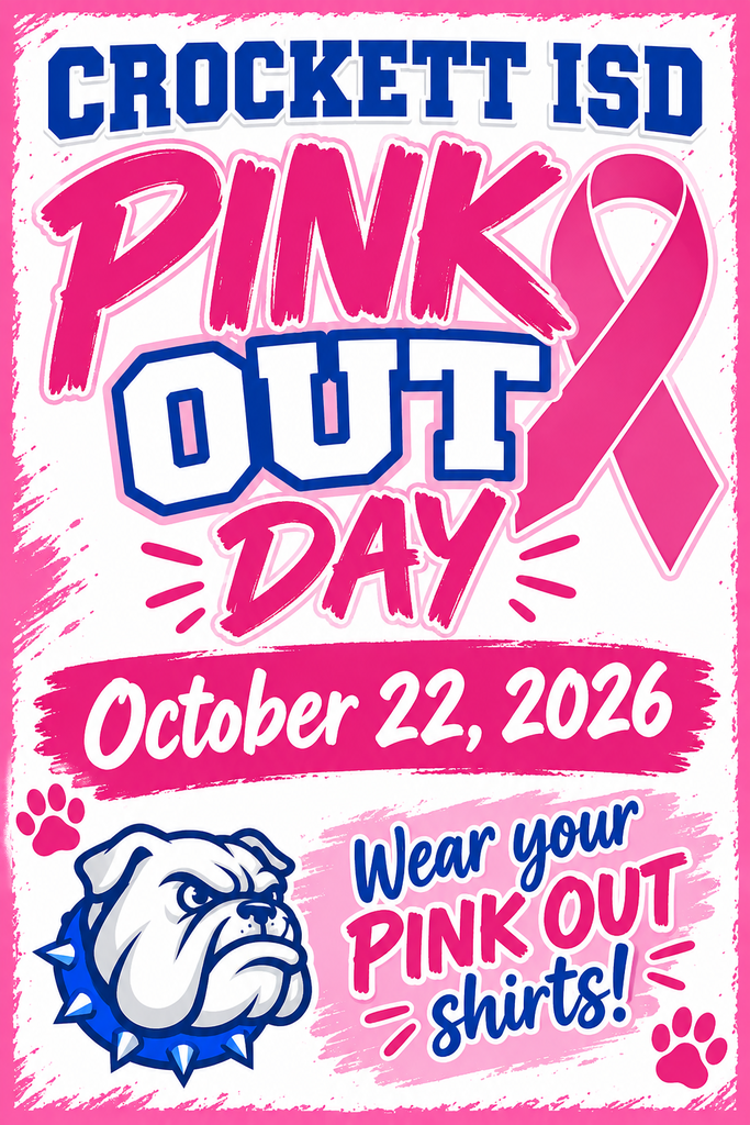 🩷 Pink Out Day Reminder! 🩷 Don't forget! Pink Out Day is coming up on Thursday, October 22, 2026! Break out your pink and wear your Pink Out shirt to show your support, raise awareness, and fill our halls with pink! 👚✨
