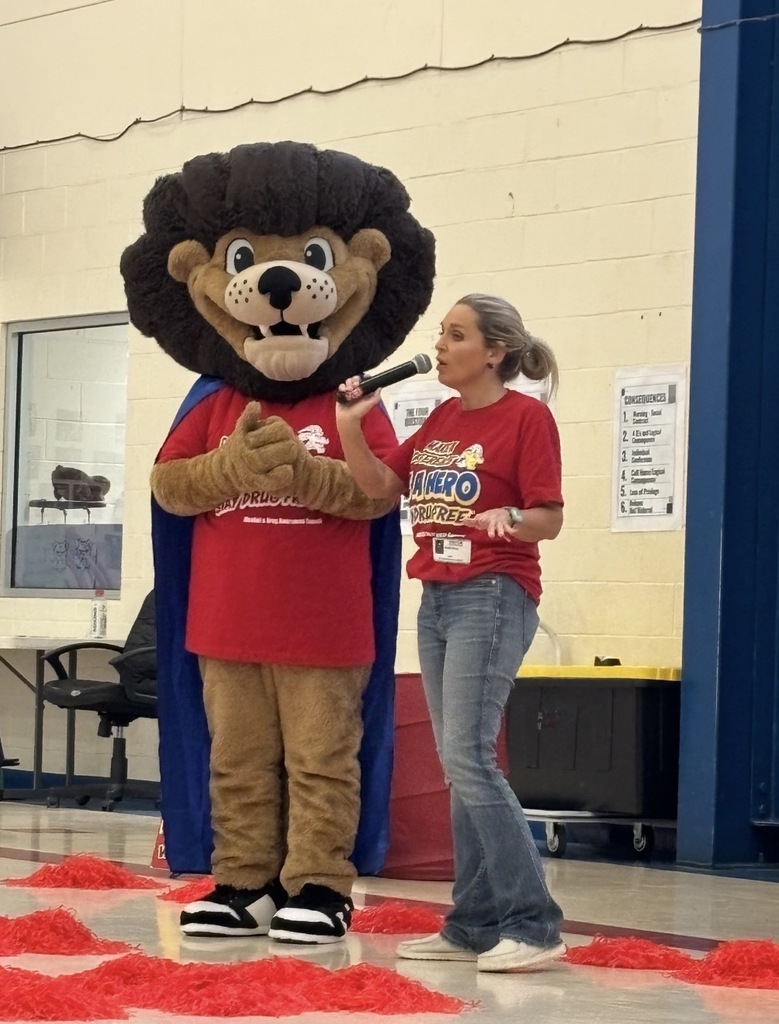 Crockett Elementary had our Red Ribbon Rally on Tuesday, Oct.13 in preparation for Red Ribbon Week, October 26-30. Our students had a great time as Leo the Lion from ADAC encouraged the students to BE A HERO & stay drug free!